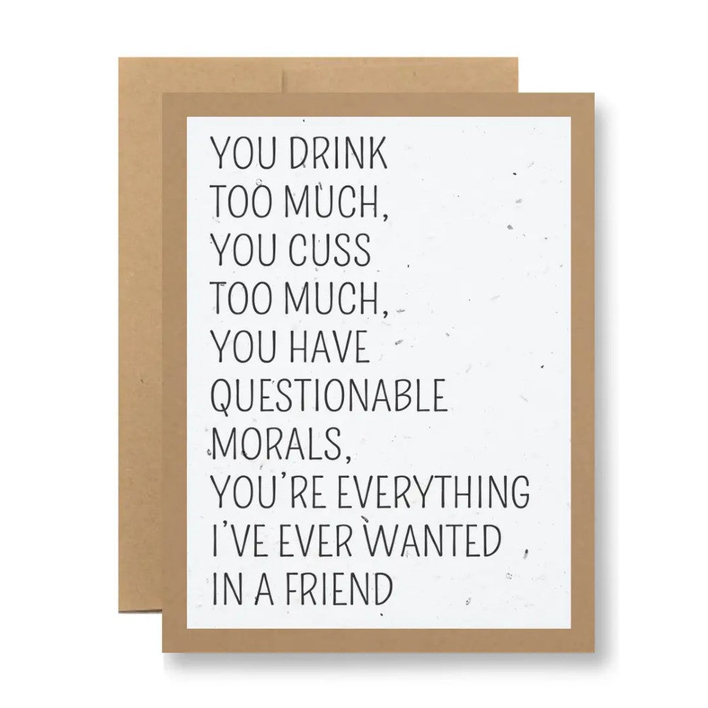 Questionable Morals Plantable Greeting Card