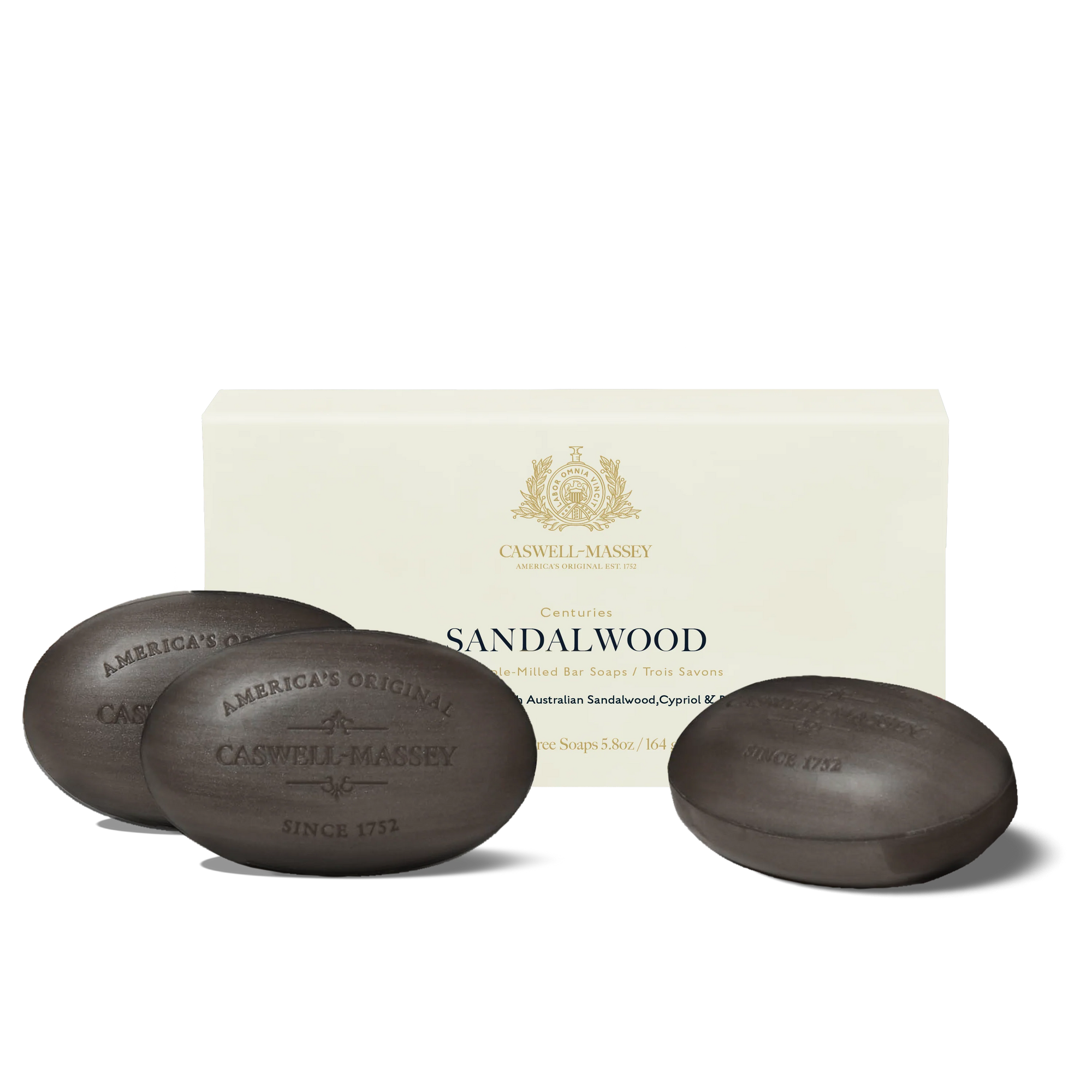 Sandalwood Triple-Milled Bar Soap, Set of 3