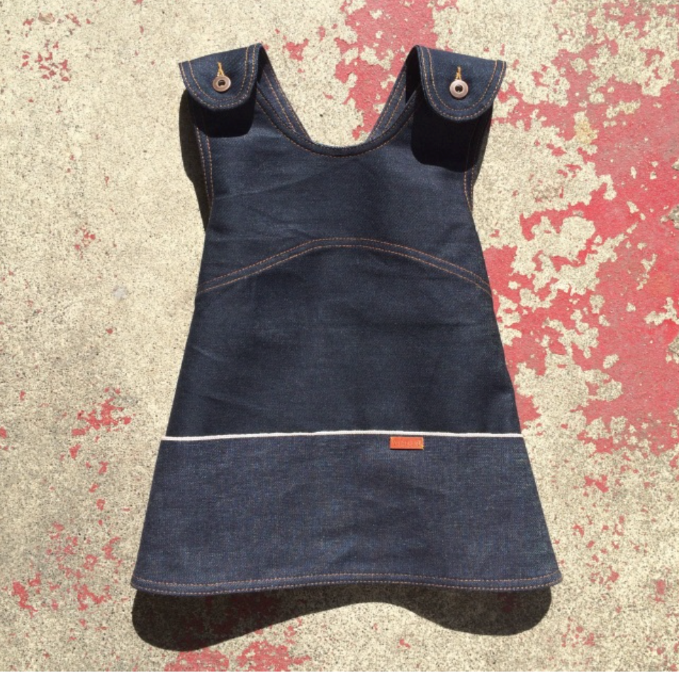 Yolotli Frieda Raw Denim Kid's Apron