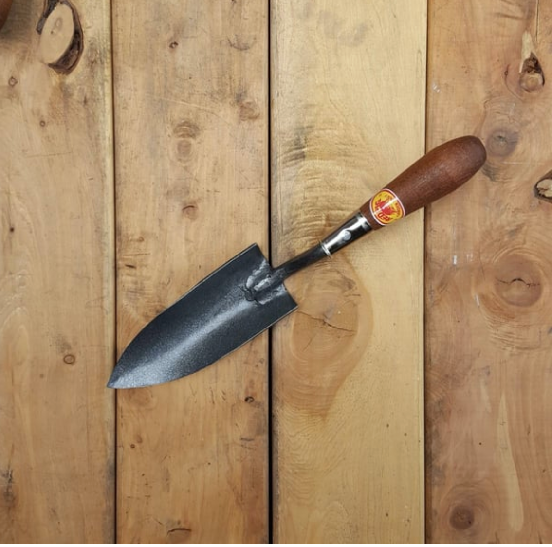 Red Pig Small Gardening Trowel With Walnut Handle