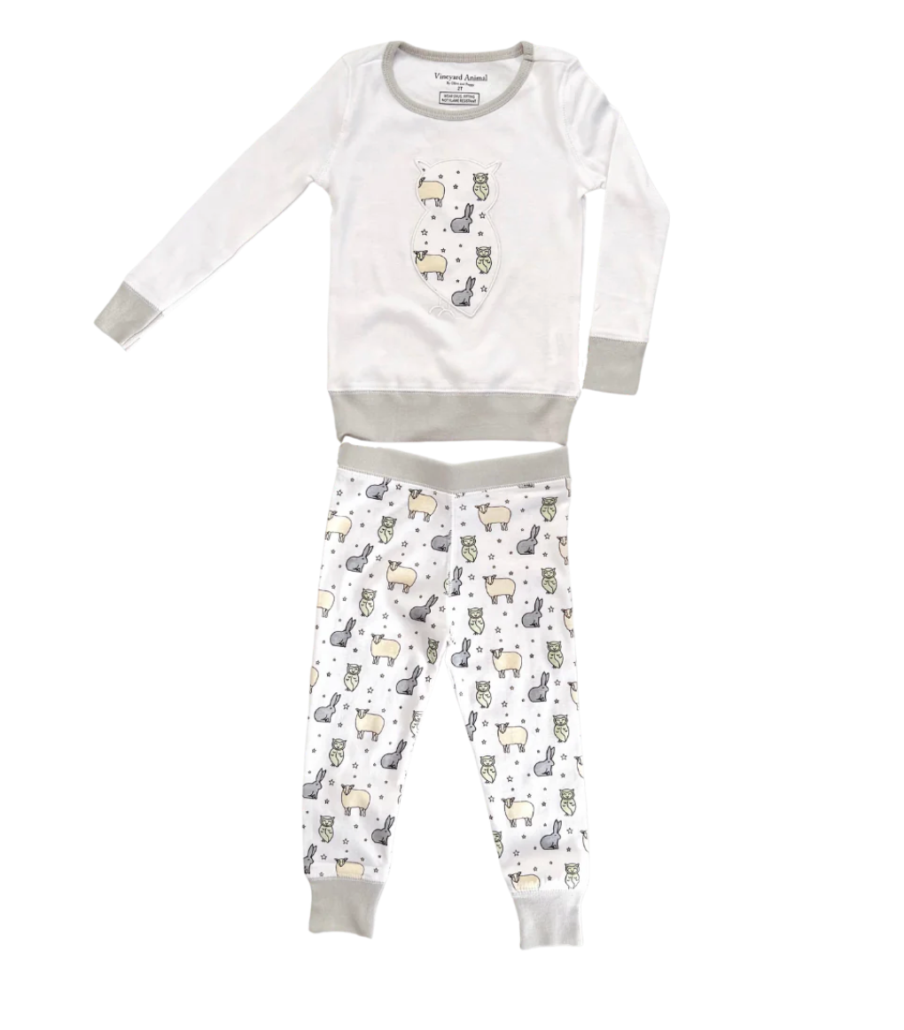 Vineyard Animal Kids Pajama Set