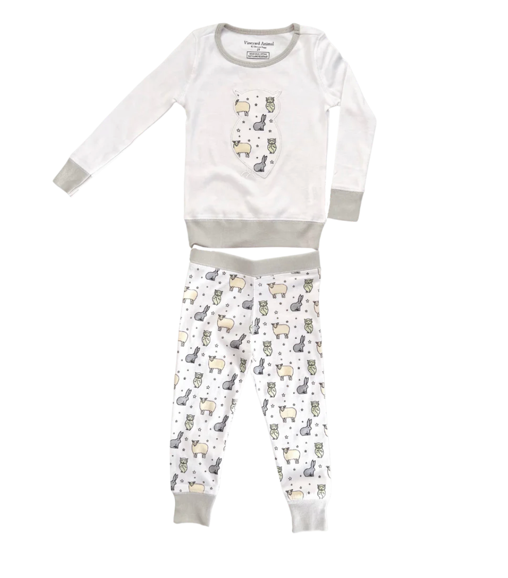 VINEYARD ANIMAL KIDS PAJAMA SET - ALEX THE OWL