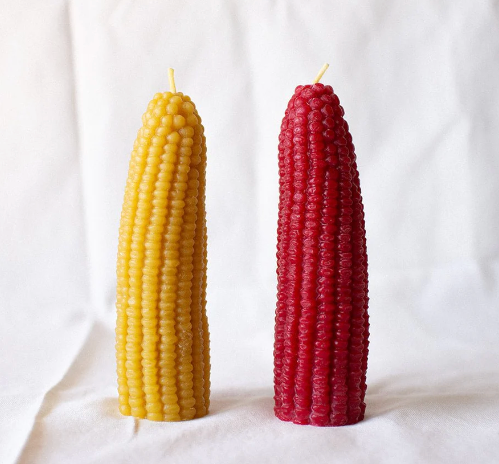 Beeswax Corn Candle