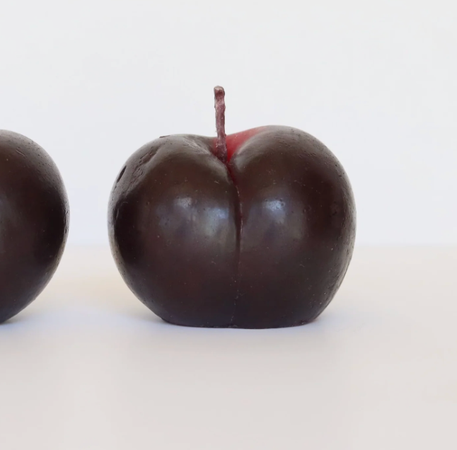 Plum Beeswax Candle