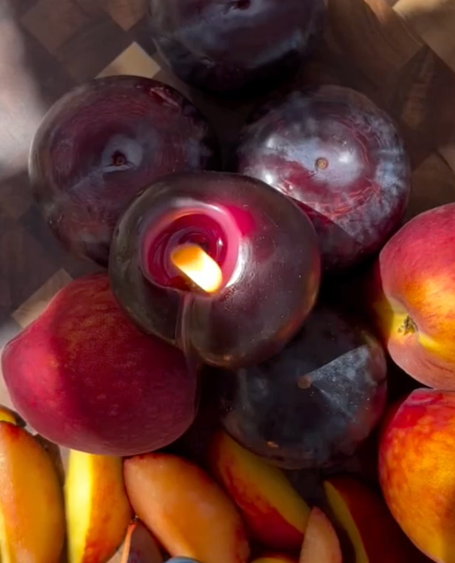 Plum Beeswax Candle