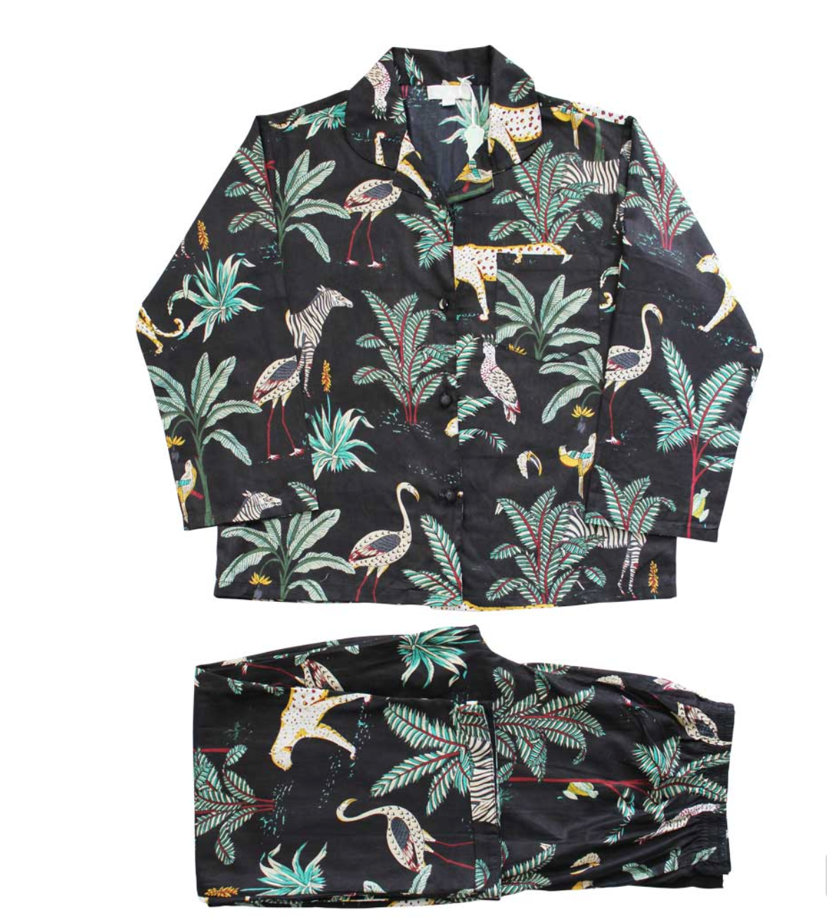 Women's Safari At Night Cotton Pajamas