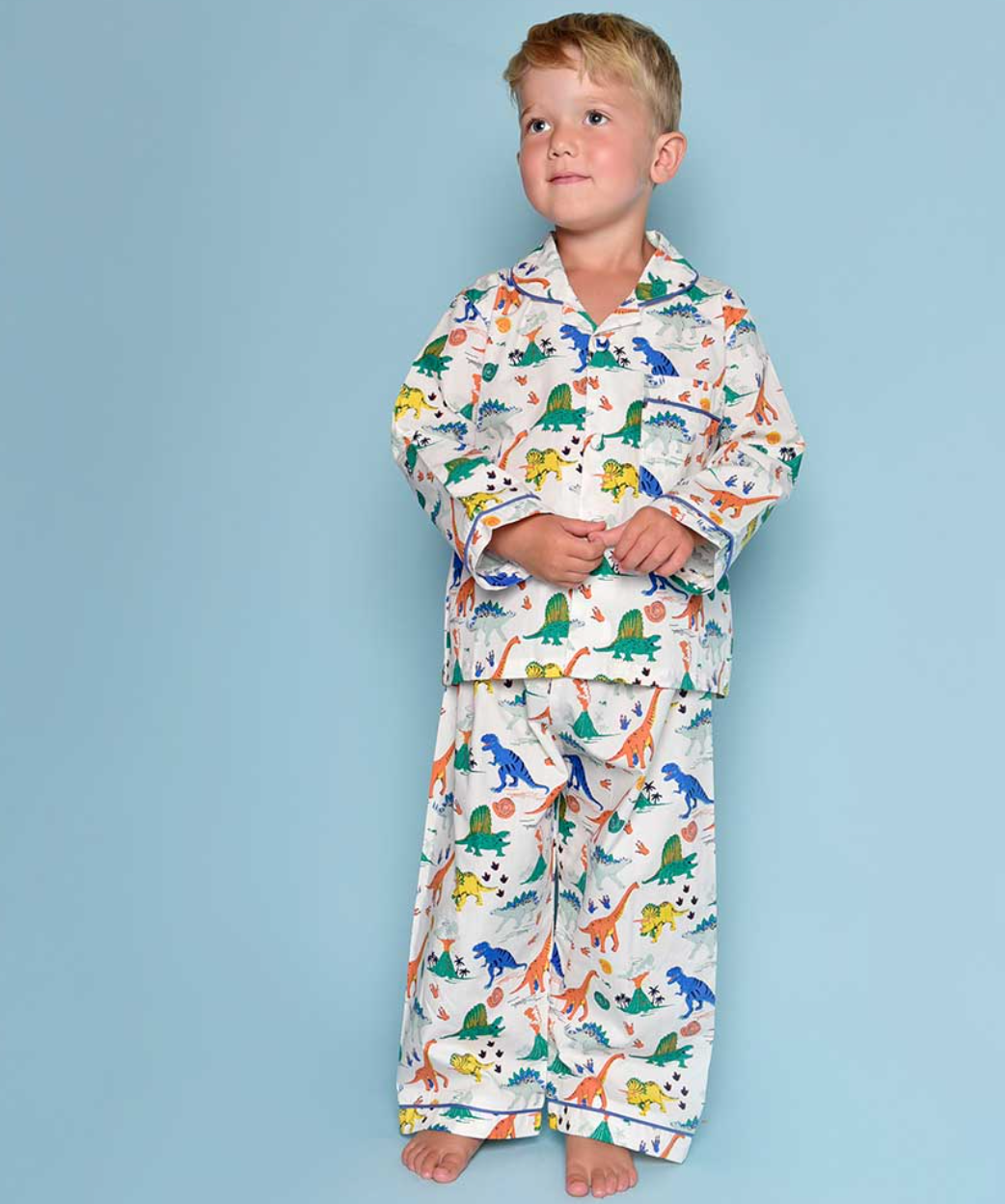 Kids Cotton Dinosaur Pajama Set