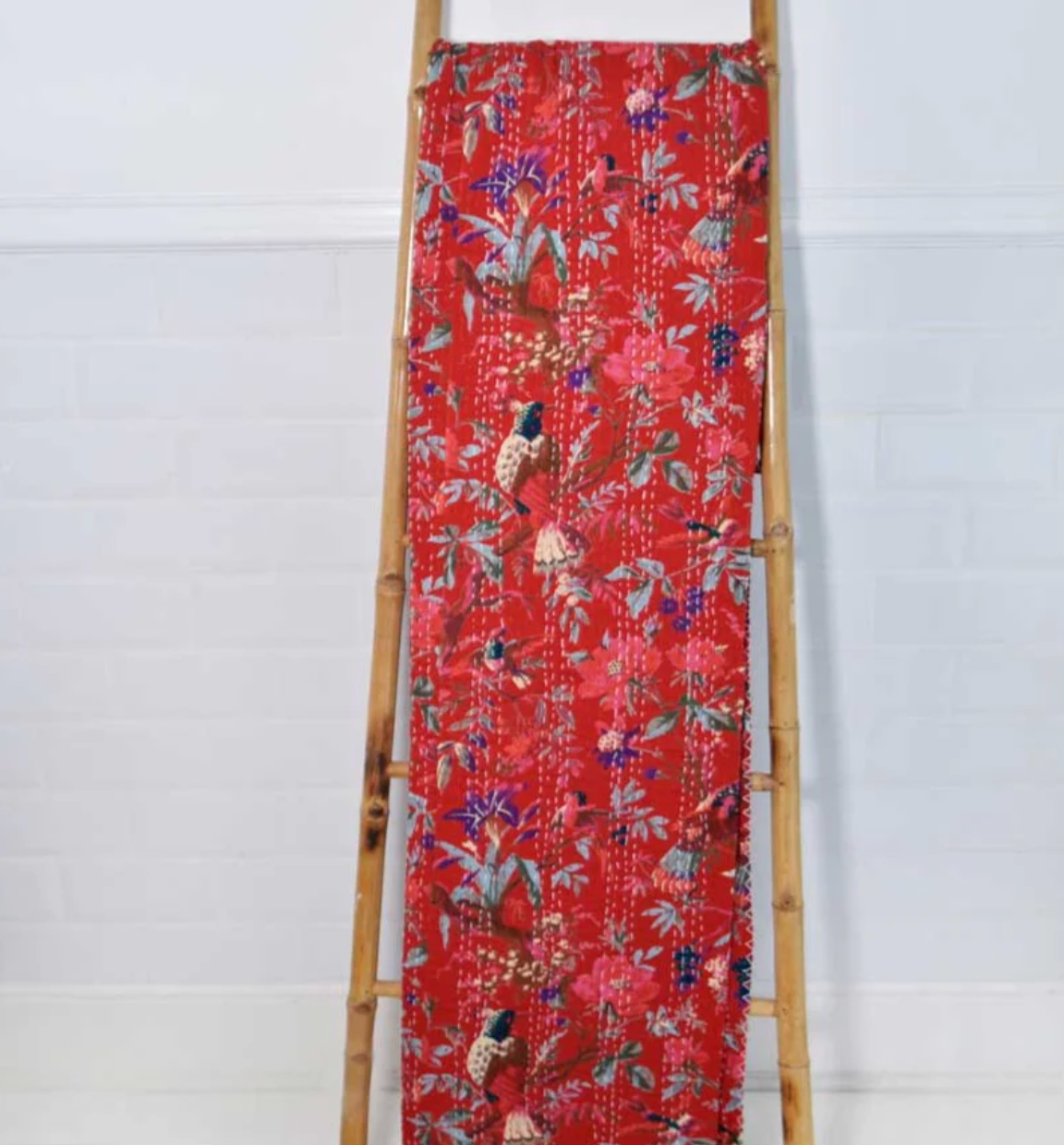 100% Cotton Kantha Quilt Throw