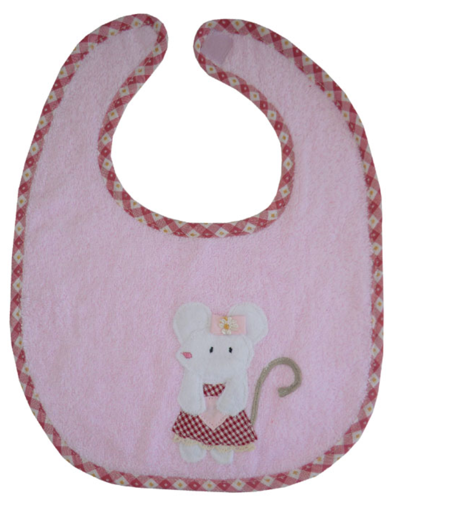 Terrycloth Cotton Applique Bib