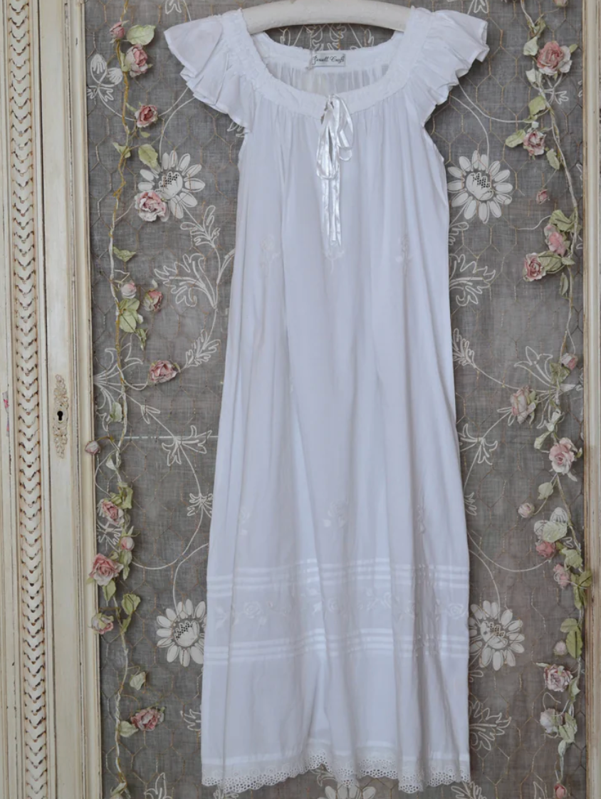 Cotton Capped Sleeve Nightgown