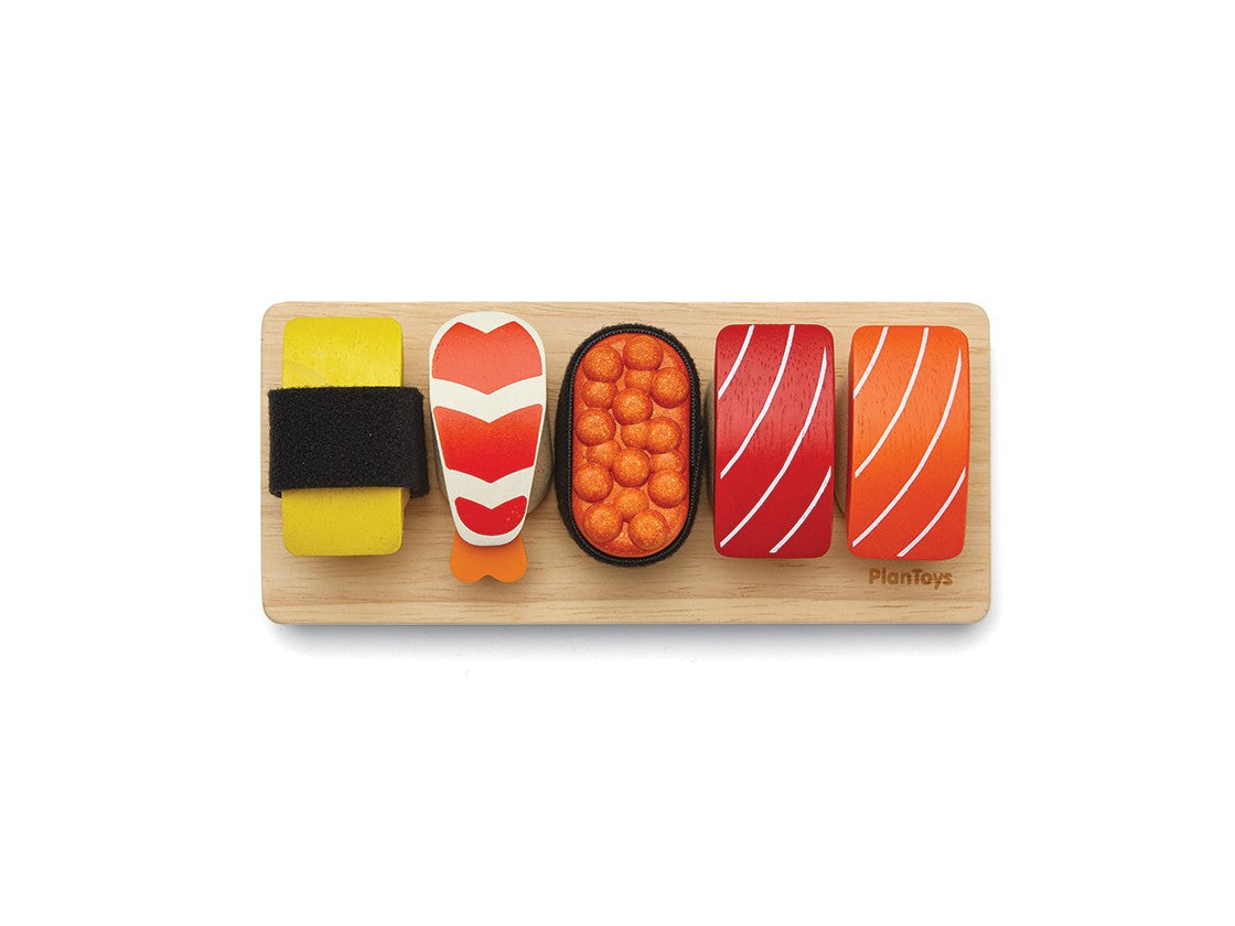PlanToys Reclaimed Rubber Wood Toys - Sushi Set