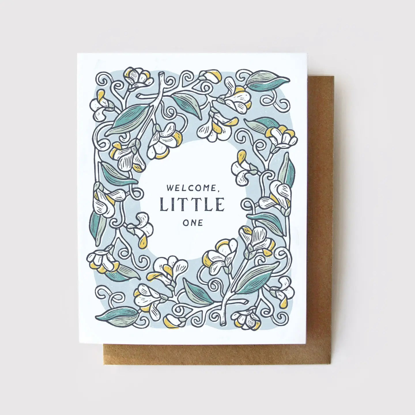 Welcome Little One Hand Drawn Greeting Card