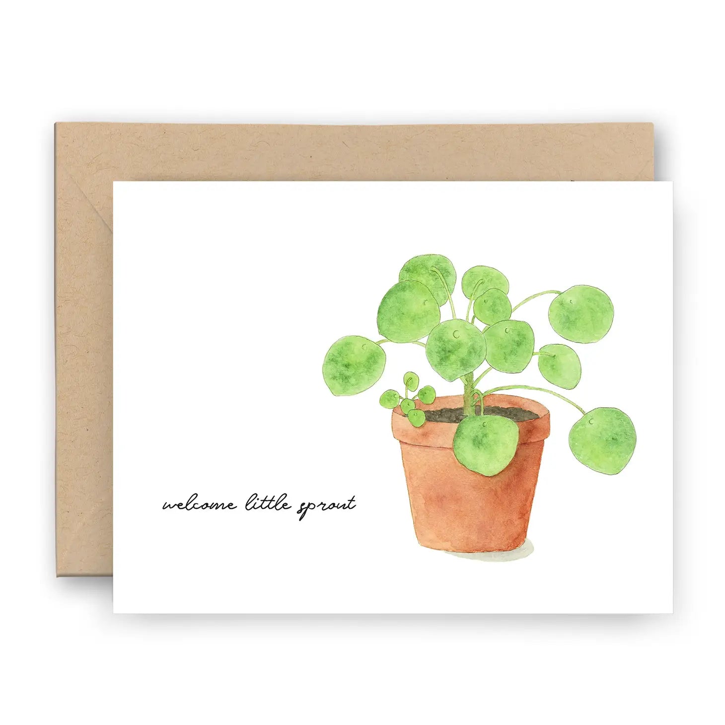 Welcome Little Sprout Hand Drawn Greeting Card