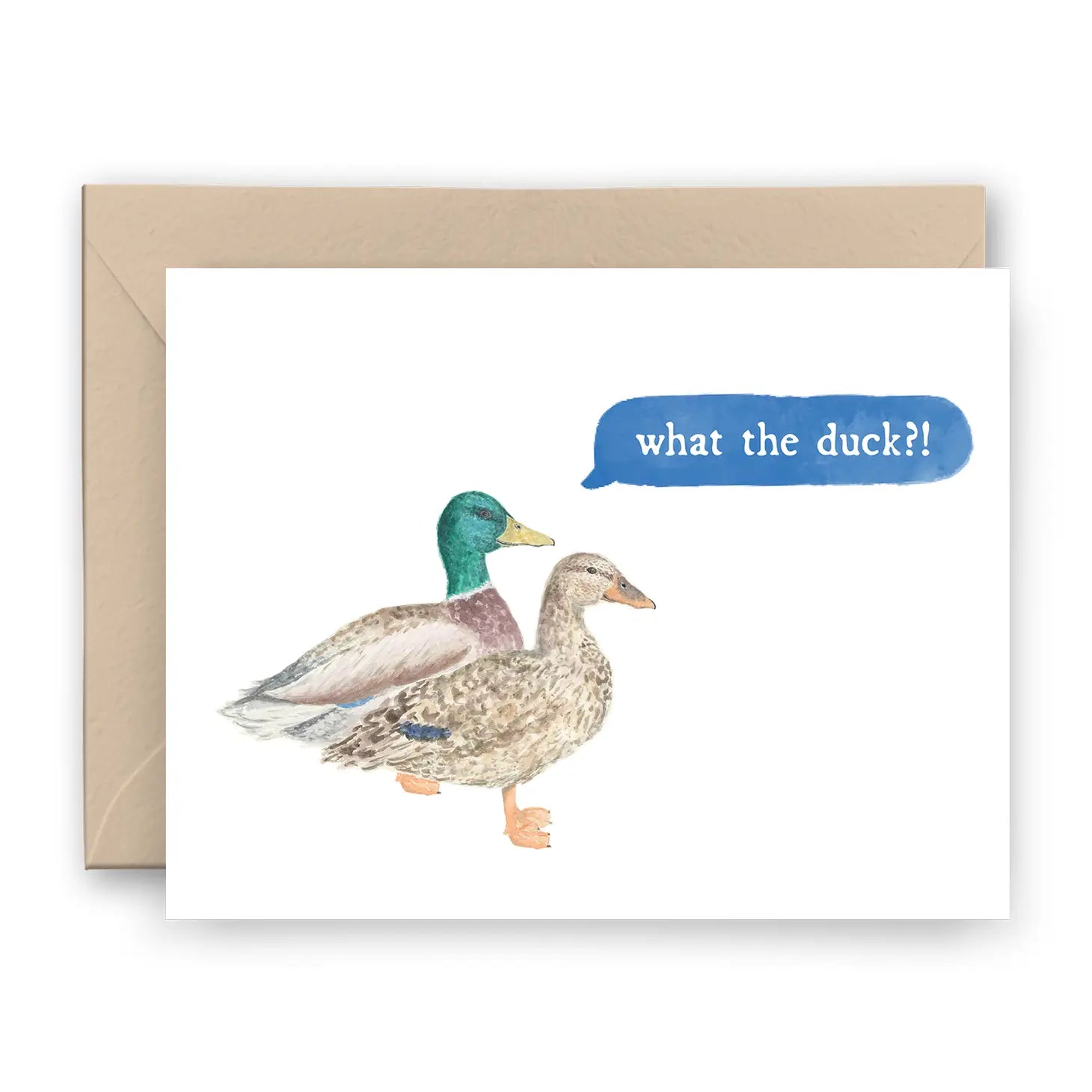 What The Duck Hand Drawn Greeting Card
