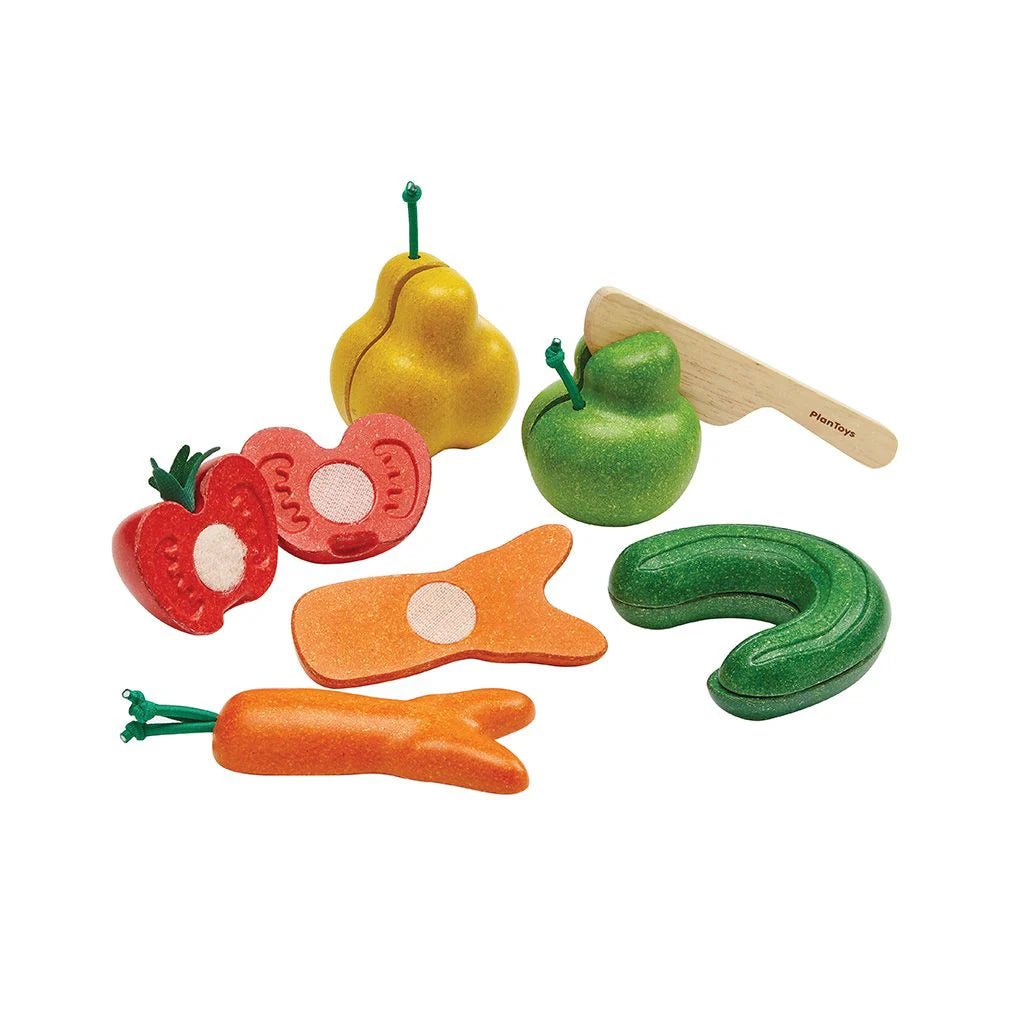 Wonky Wooden Fruits And Vegetables