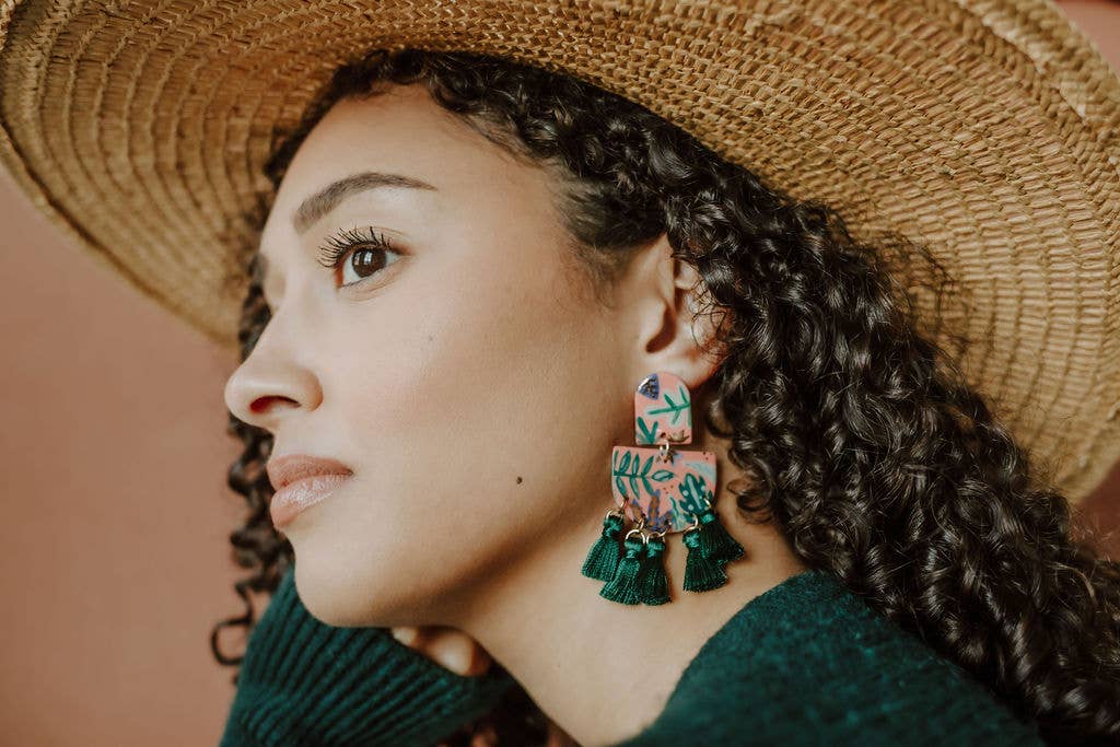 Palms Tassel Earrings