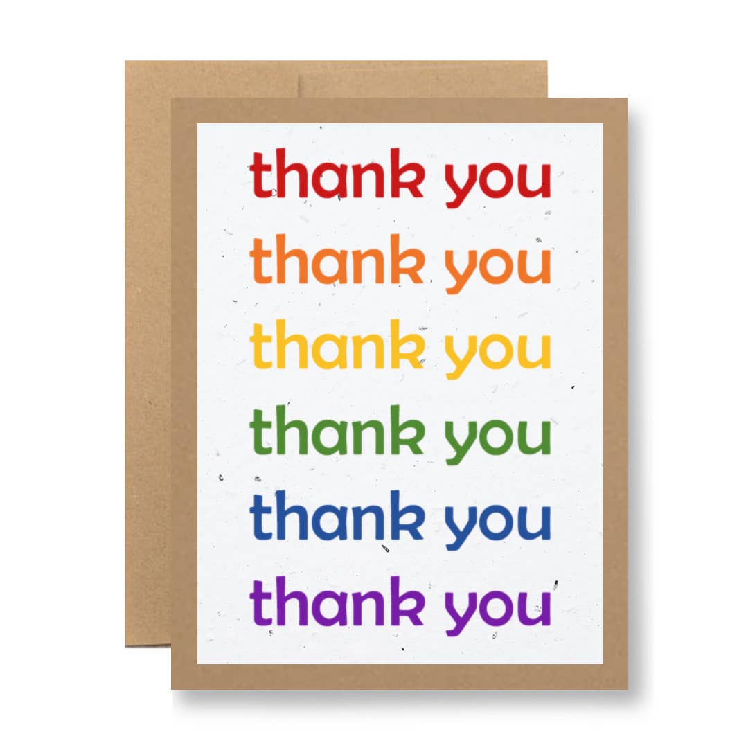 Rainbow Thank You Plantable Greeting Card