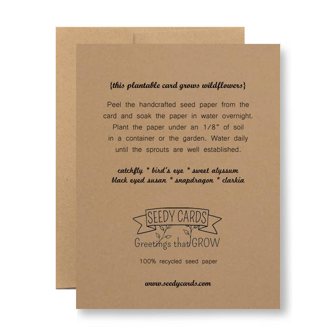 Knock Yourself Out Plantable Seed Paper Greeting Card