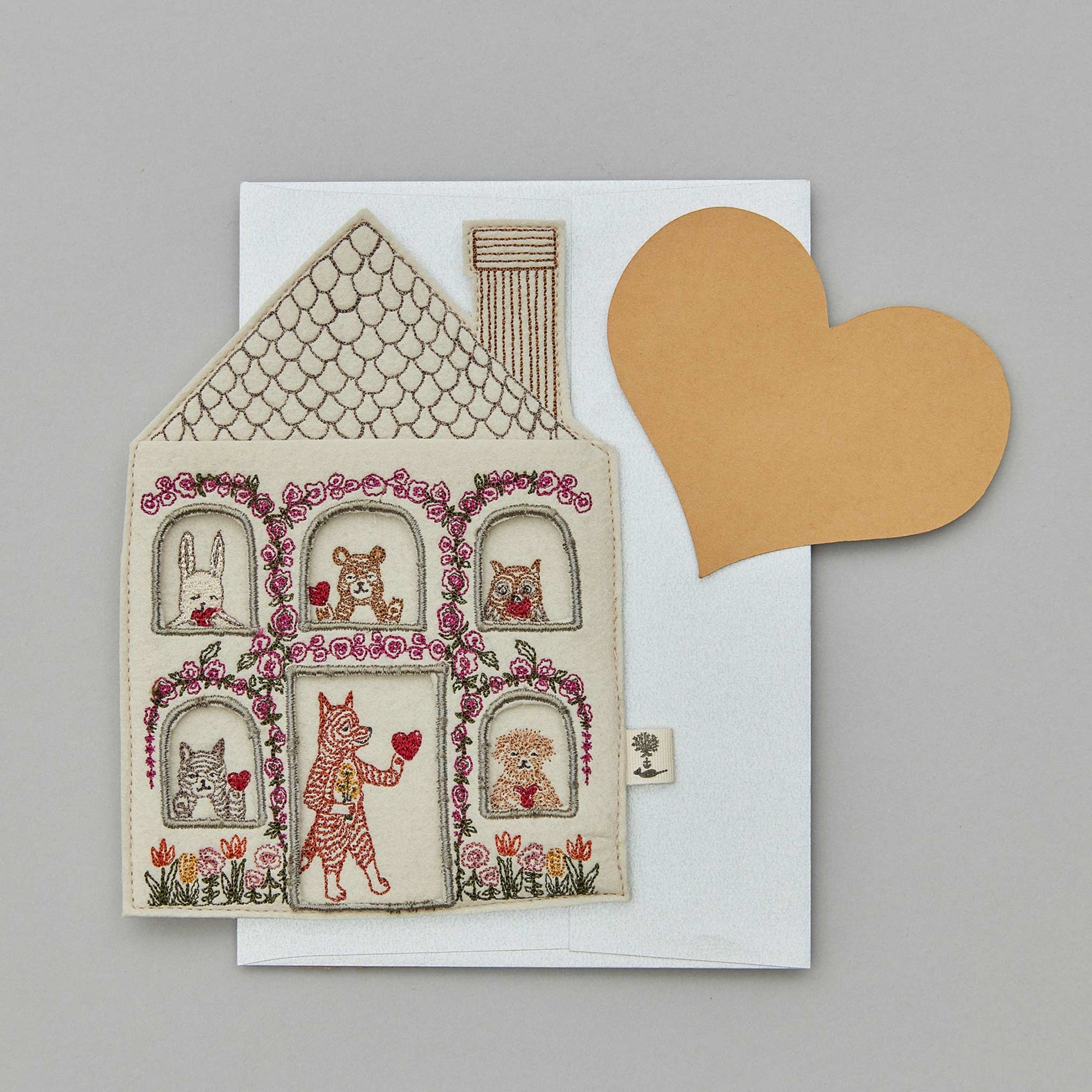 Coral & Tusk Home is Where the Heart is Felt Envelope Keepsake Card