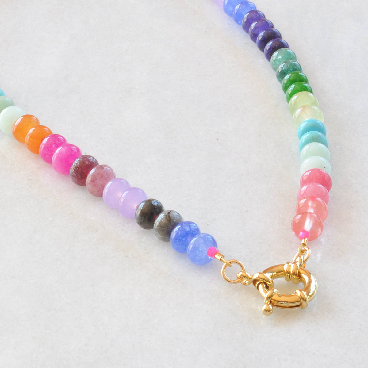Gemstone and Glass Bead Necklaces
