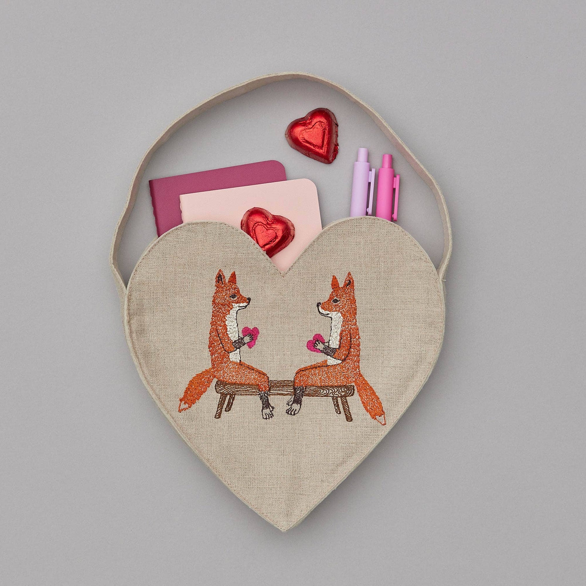 Coral & Tusk Smitten Foxes Heart Tote