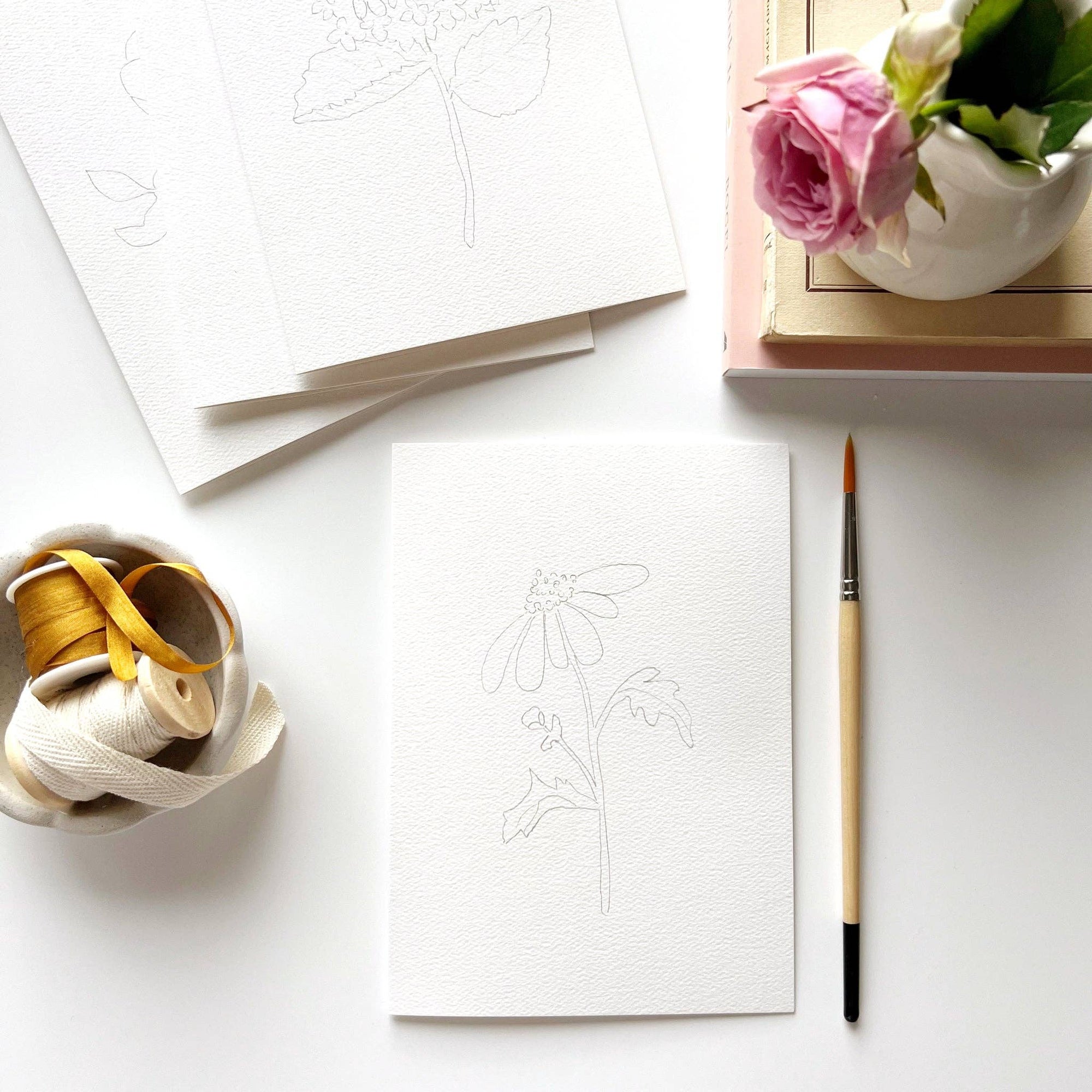 Paintable Watercolor Notecards