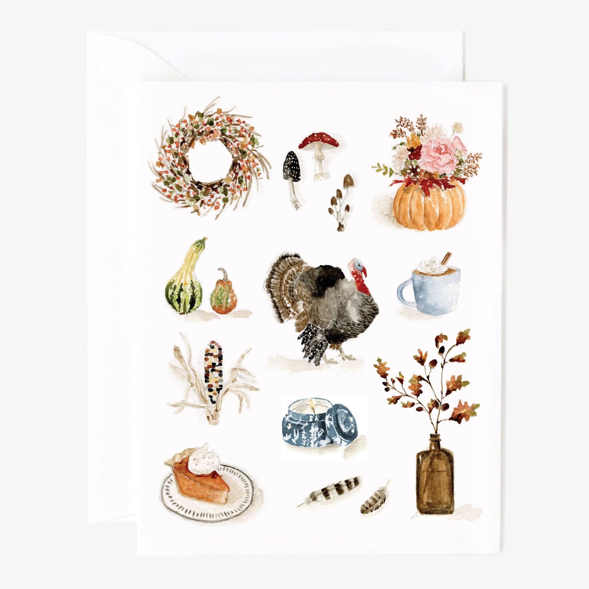 Watercolor Thanksgiving Card