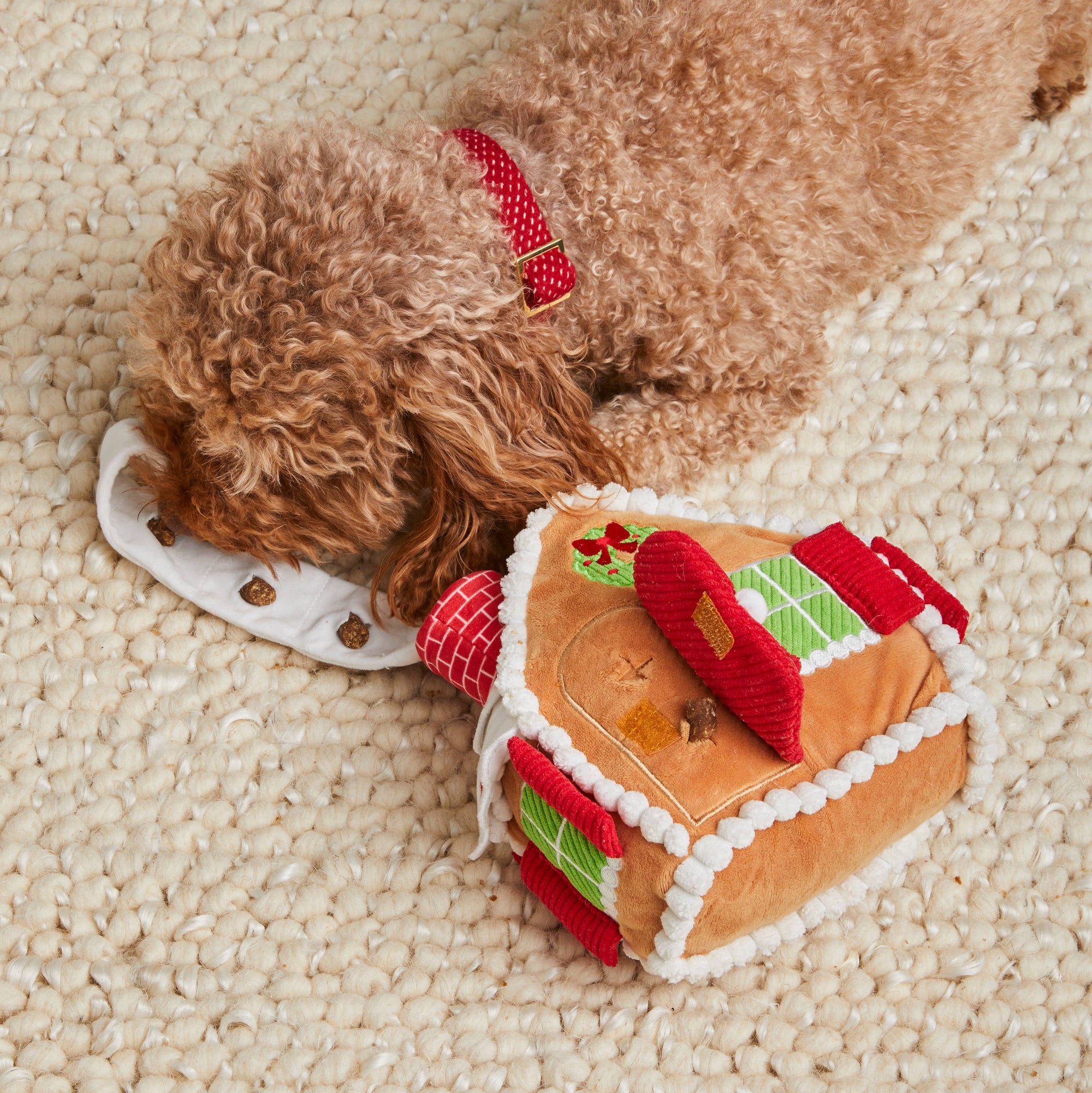Gingerbread House Interactive Dog Toy