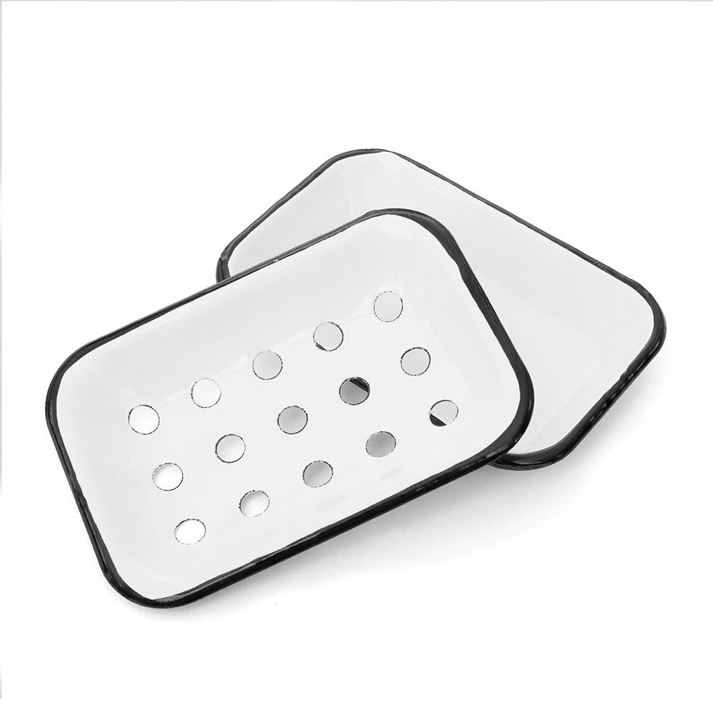 Enameled Metal Soap Dish