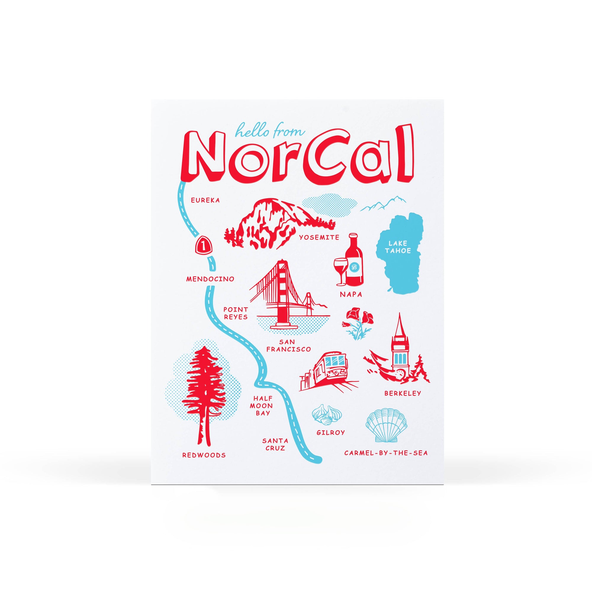 Hello from NorCal Greeting Card