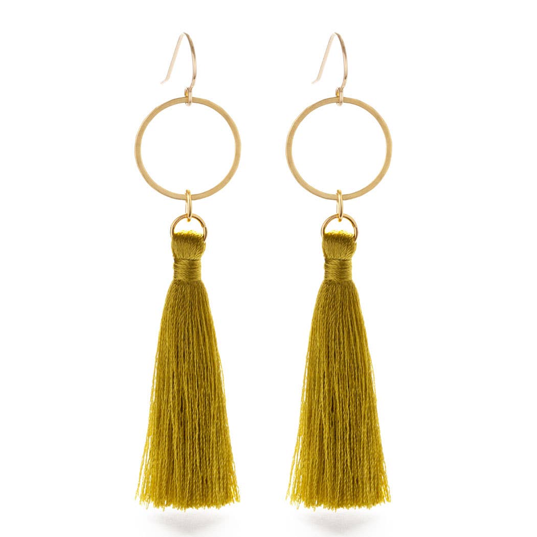 Tassel with Ring Earrings