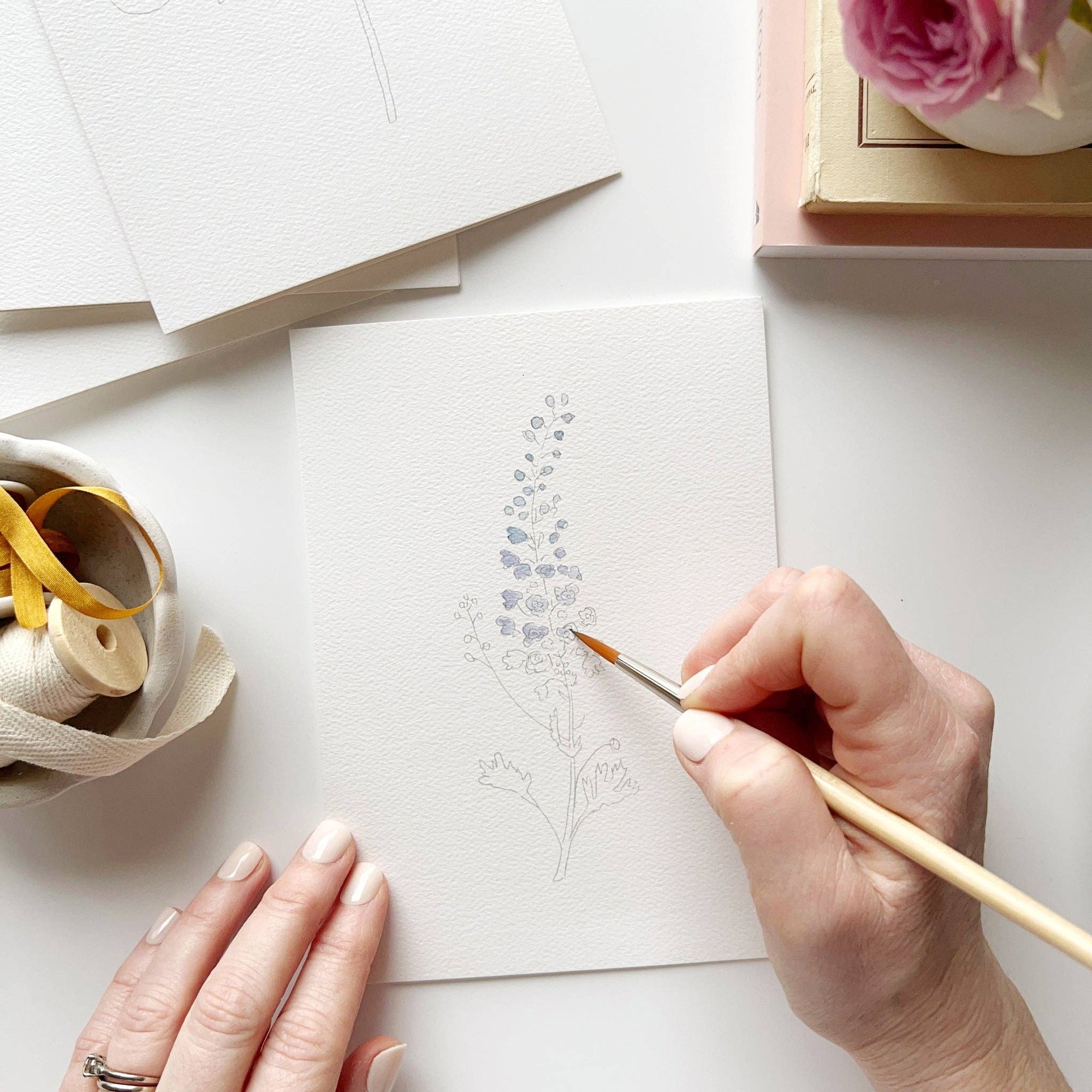 Paintable Watercolor Notecards
