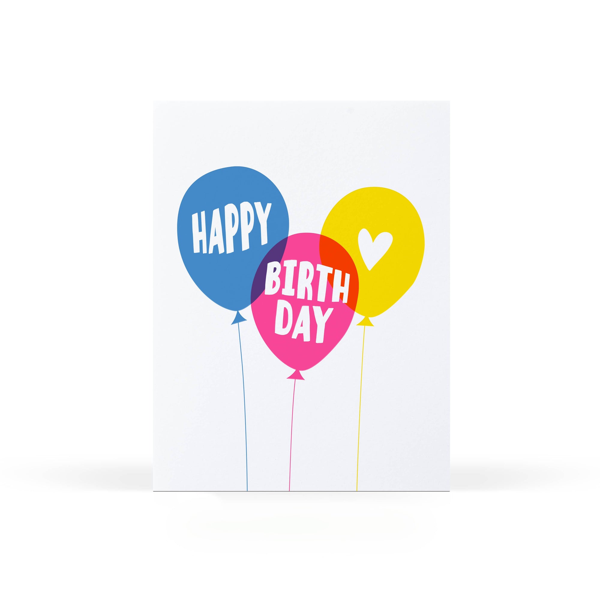 Birthday Balloons Letterpress Card