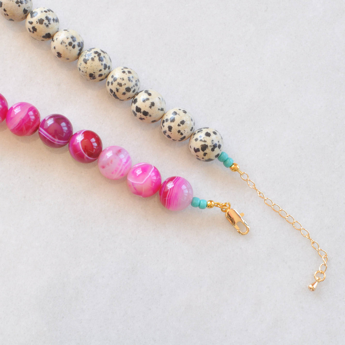 Two-tone Gemstone Gumball Necklaces