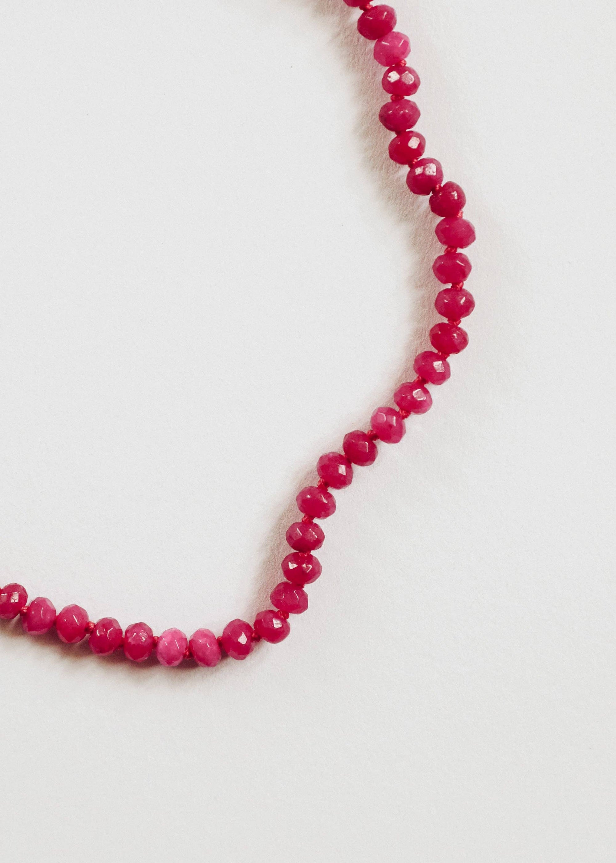 Pink Jade Nacklace + 14k Gold Filled Toggle Clasp Necklace
