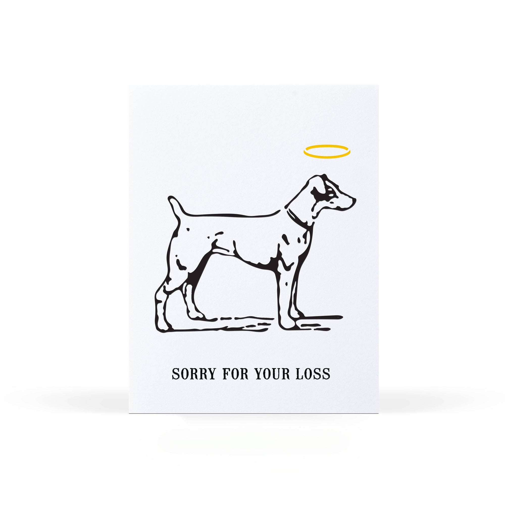 Sorry For Your Loss - Halo Dog Greeting Card