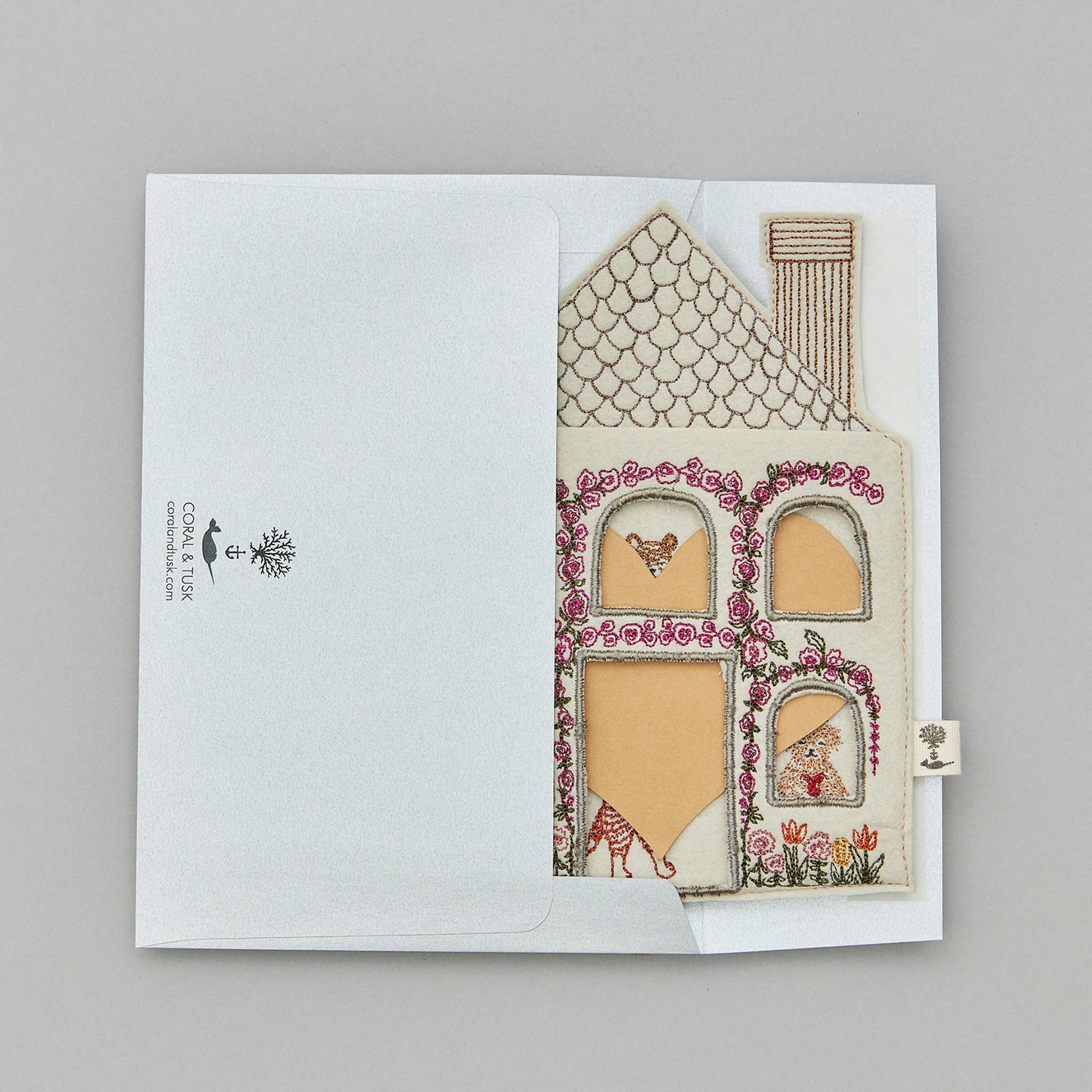 Coral & Tusk Home is Where the Heart is Felt Envelope Keepsake Card