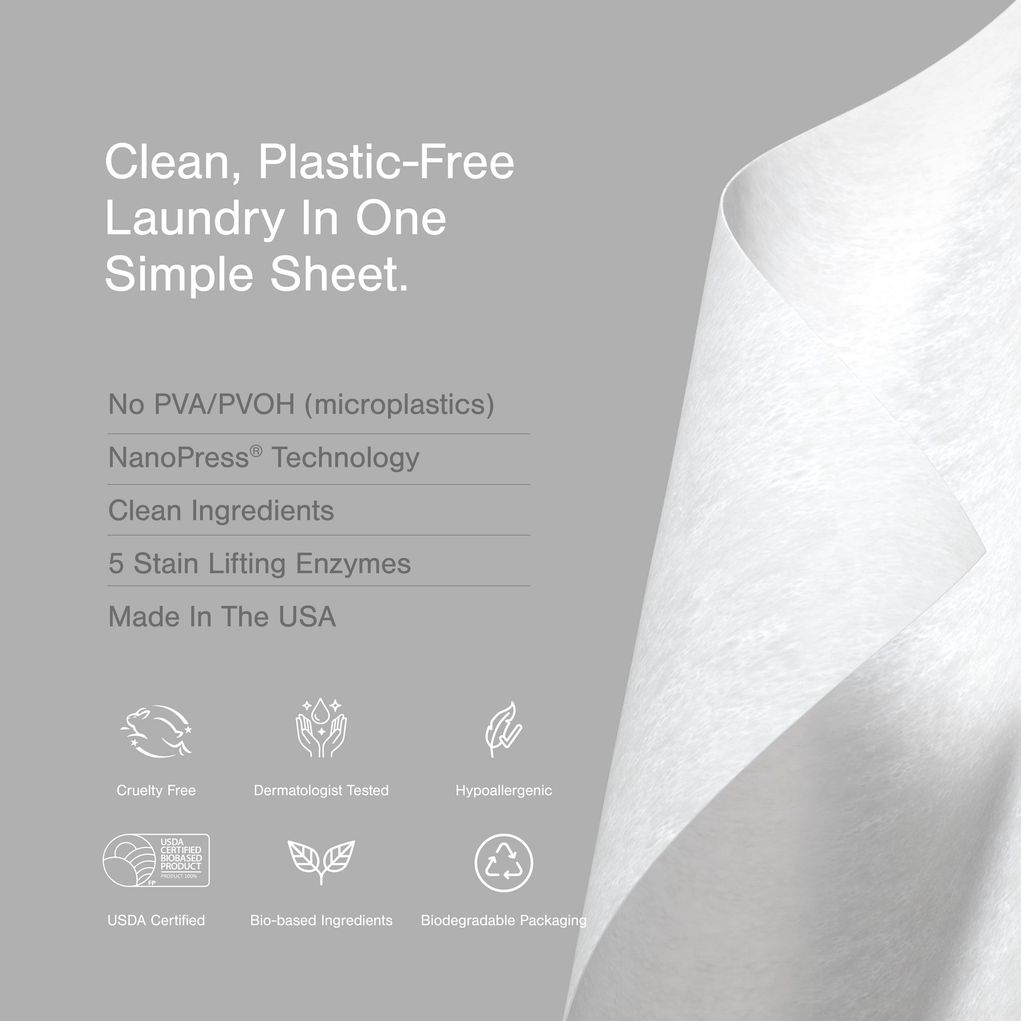 Plastic Free Laundry Detergent Sheets