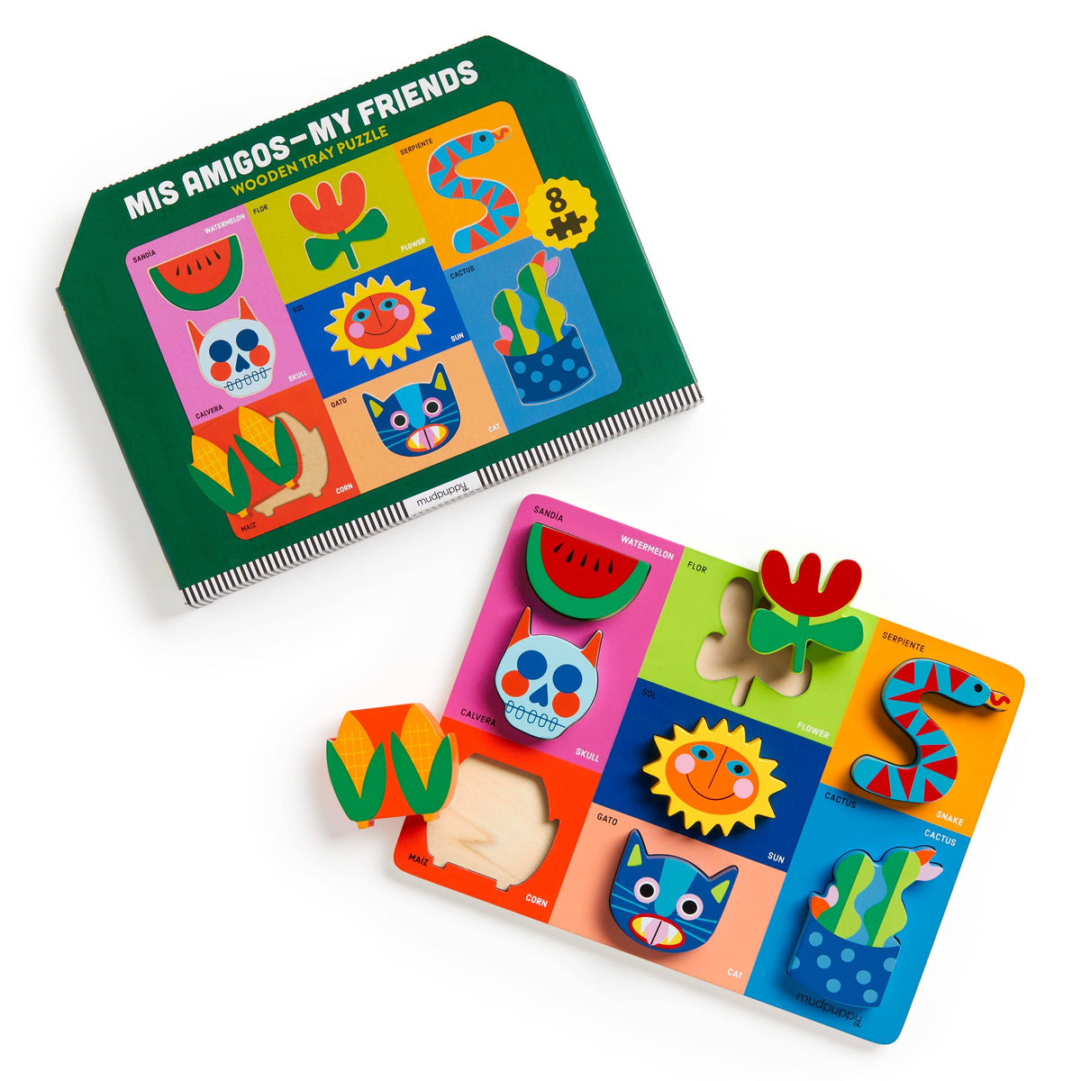 Mis Amigos - My Friends Wooden Tray Puzzle