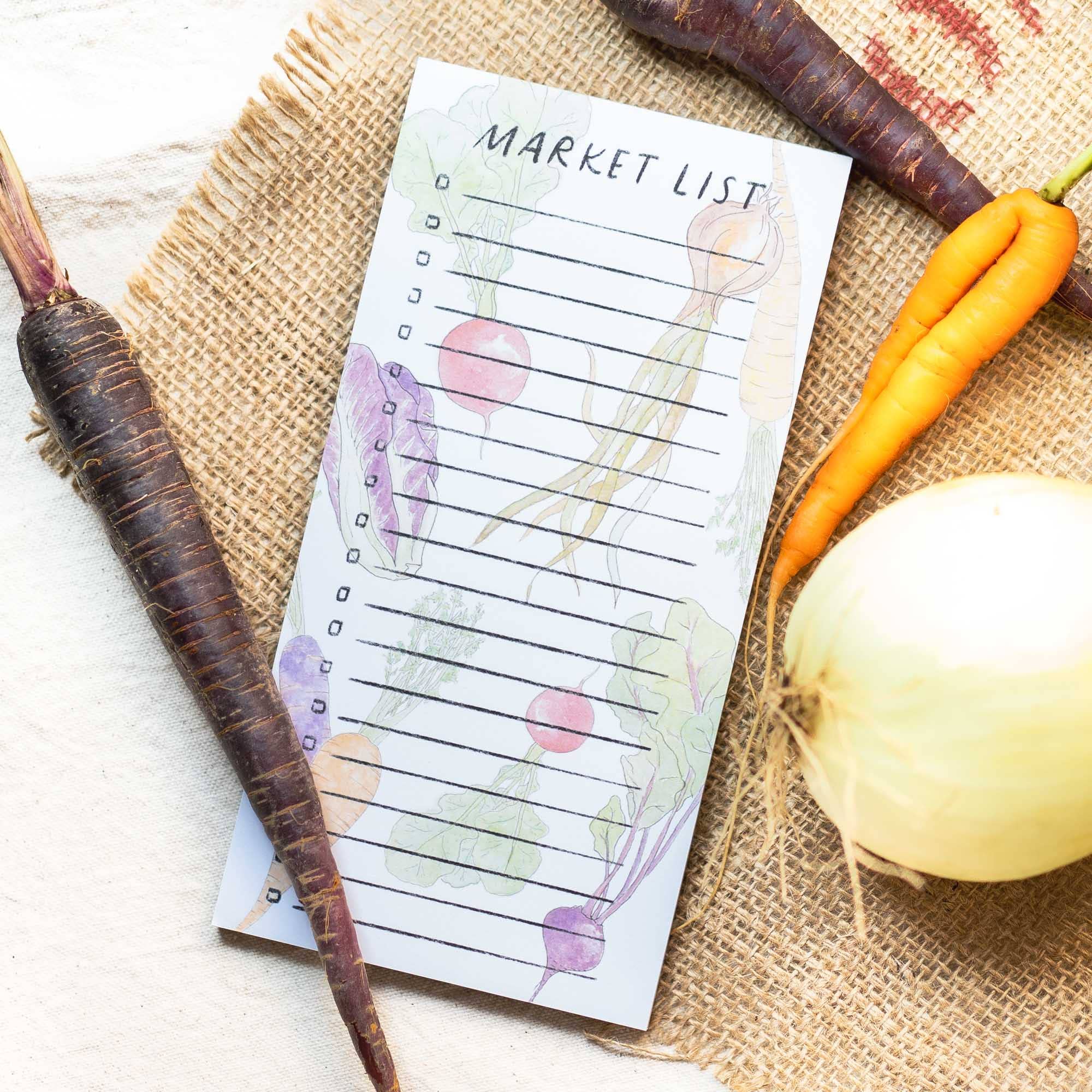 Veggie Market List Notepad