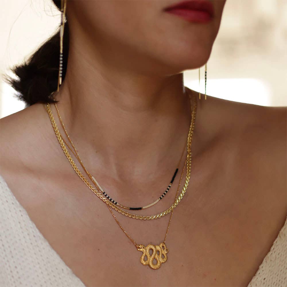 Golden Serpent Necklace