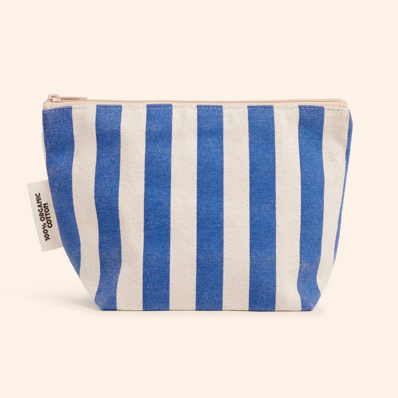 Organic Striped Cotton Zipper Bags