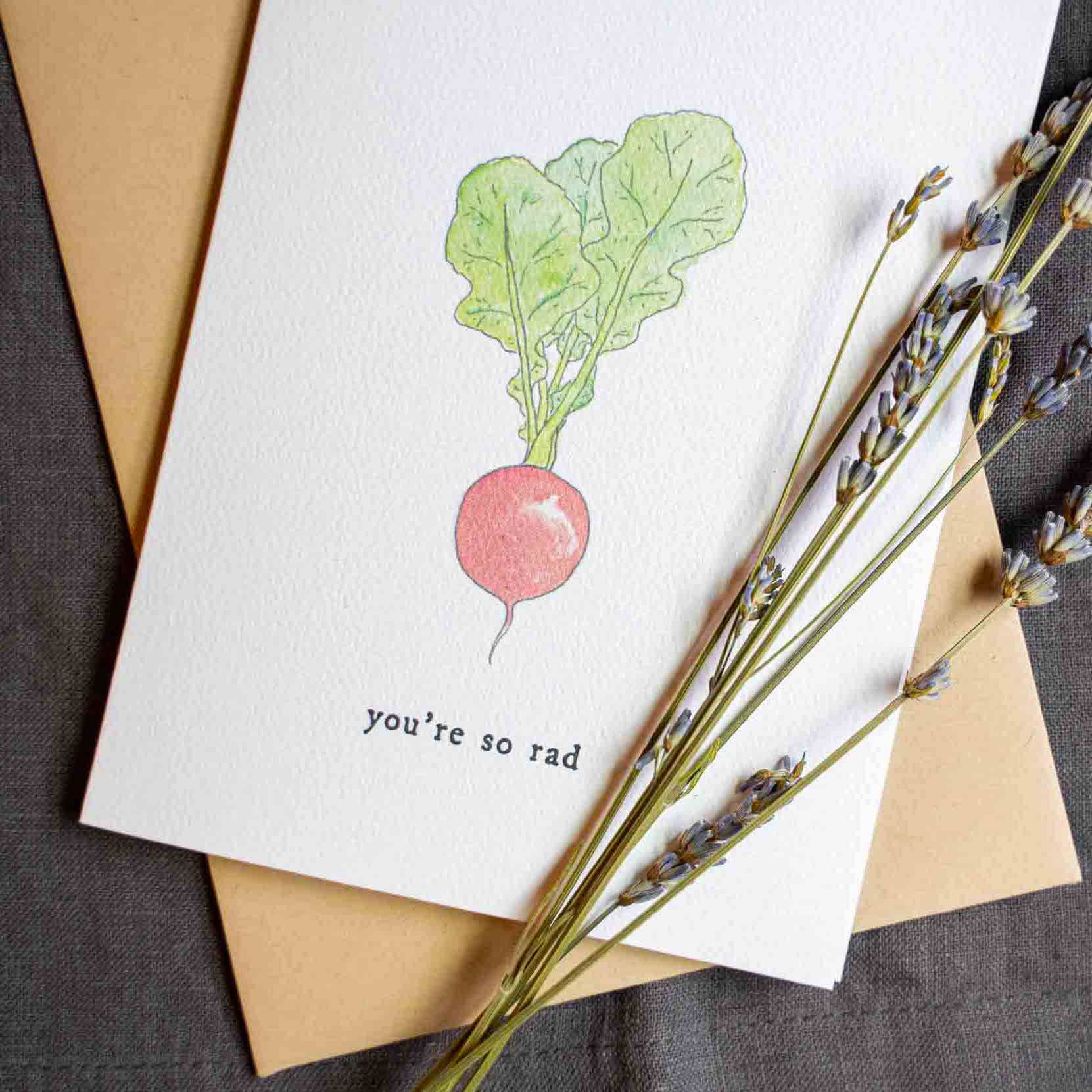 You're So Rad Radish Card