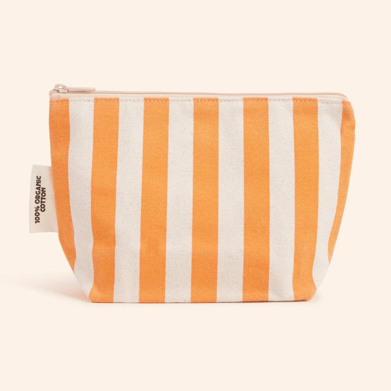 Organic Striped Cotton Zipper Bags