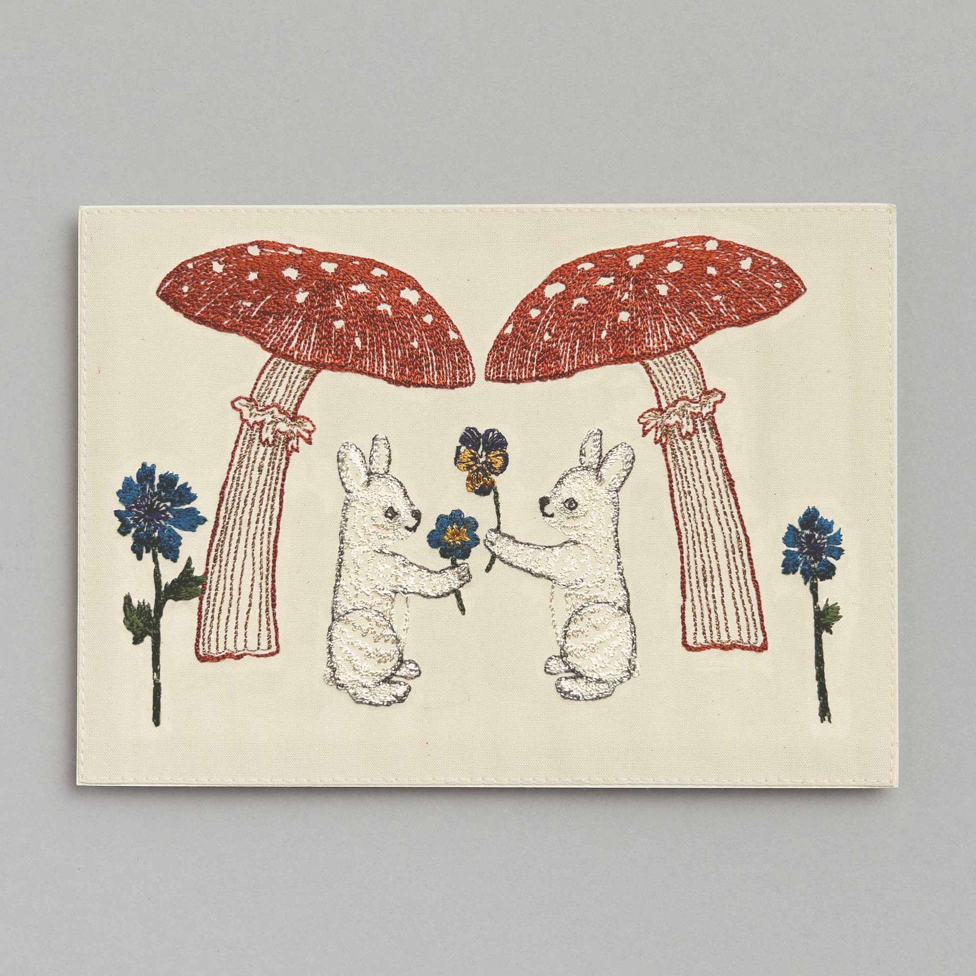 Coral & Tusk Mushroom Bunny Friends Card