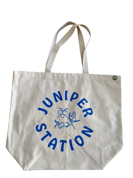 Juniper Station 100% Recycled Cotton Canvas Logo Tote