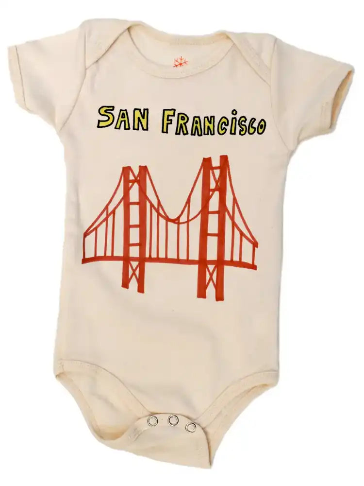 Organic Cotton Onesie - Golden Gate Bridge