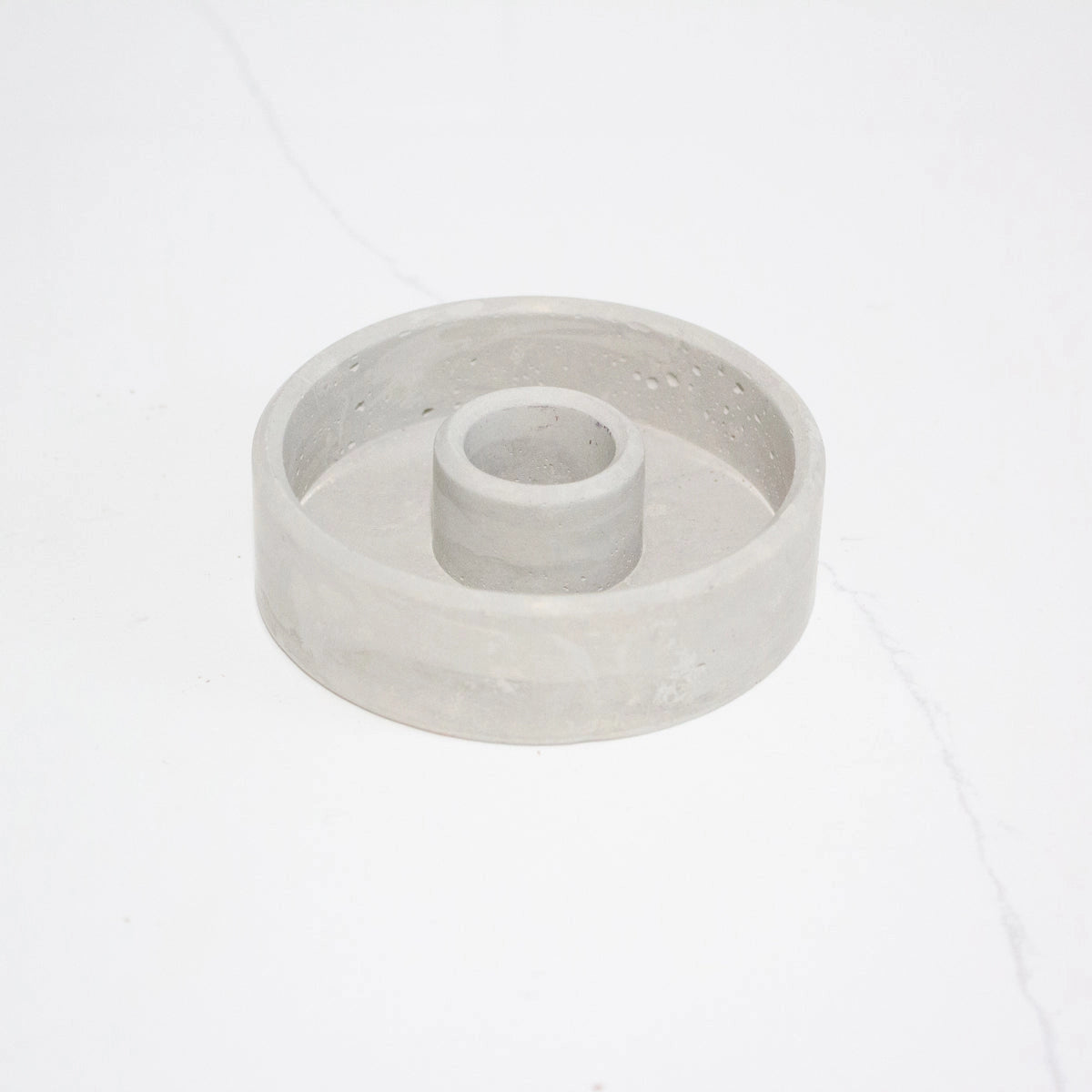 Single Taper Concrete Candle Holder Bowl