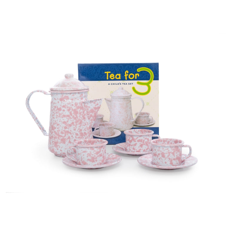 Splatter Enamelware Tea for Three Kids Tea Set
