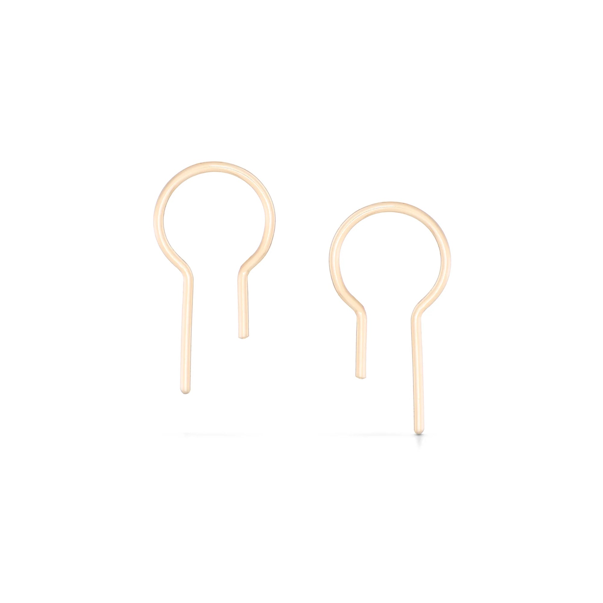 Teeny Tiny Gold Latch Earrings